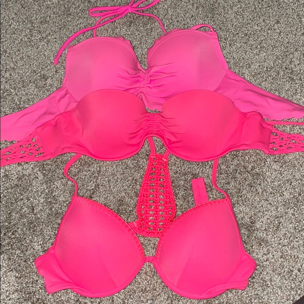 HOT PINK BIKINI TOPS (sold separate) - Picture 1 of 1